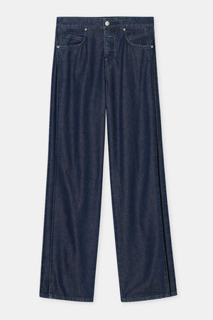 Nikka Wide Leg Jean - Dark Blue - The Collective Park City