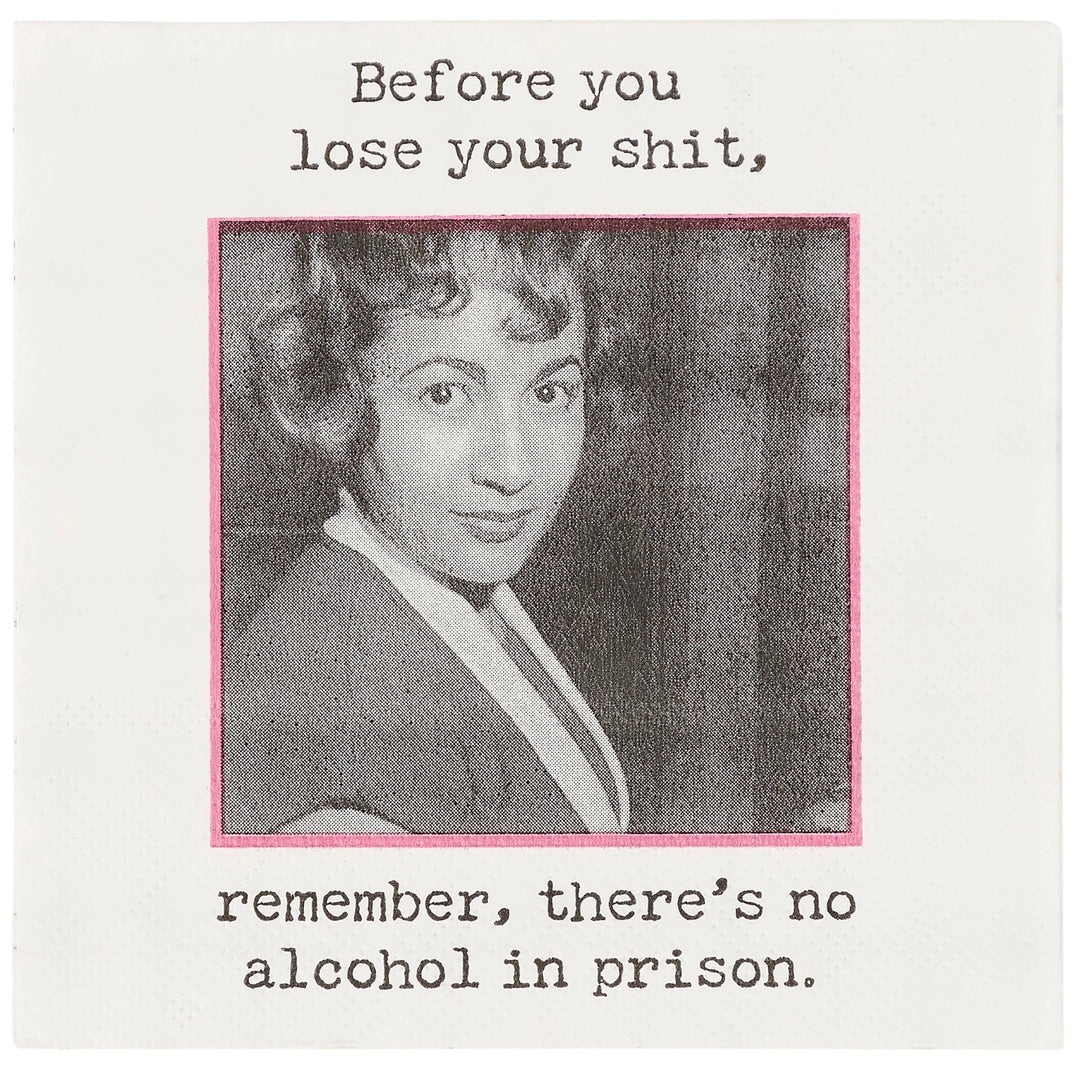 No Alcohol In Prison Beverage Napkin - The Collective Park City