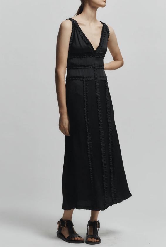 Nola Embellished Silk Dress - The Collective Park City