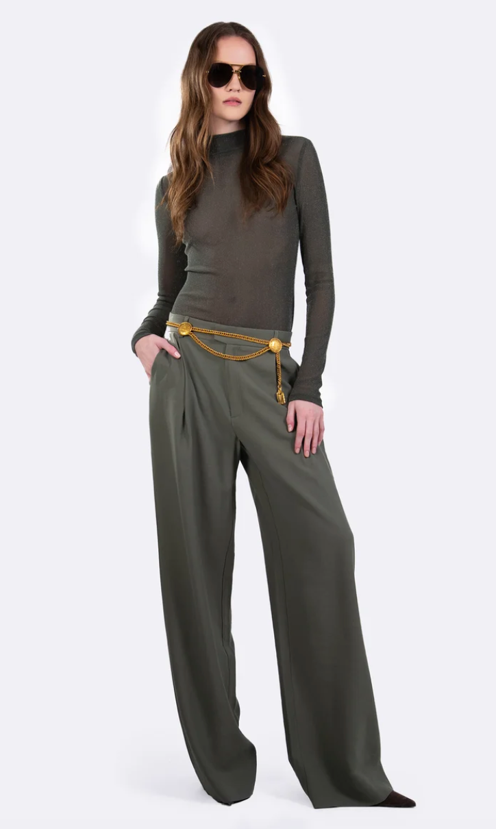 Callie Turtleneck Sheer Top