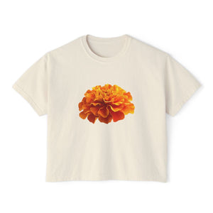 Not In Bouquets - Marigold Cropped Tee - The Collective Park City