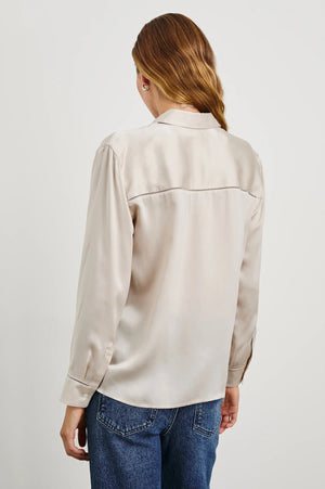 Oak Silk Button Down Top - The Collective Park City