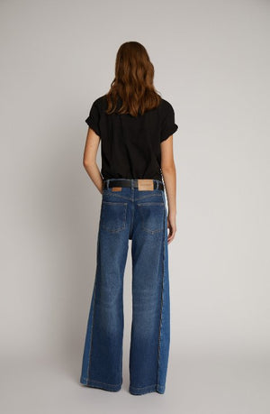 Obbia Zipper Patchwork Jeans - The Collective Park City