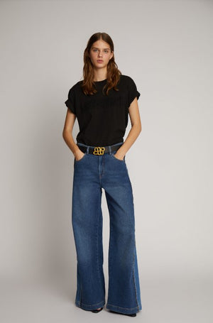 Obbia Zipper Patchwork Jeans - The Collective Park City