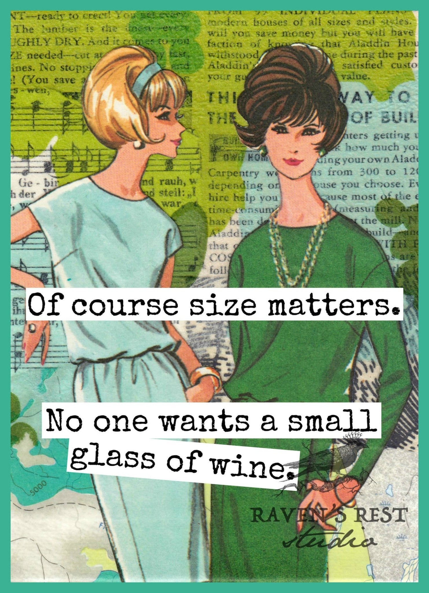 Of Course Size Matters... Greeting Card - The Collective Park City