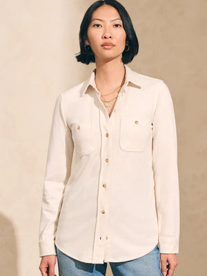 Legend Sweater Button Down Top