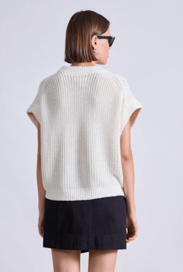 Olivia Linen Vest - Cream - The Collective Park City