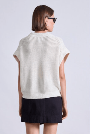 Olivia Linen Vest - Cream - The Collective Park City