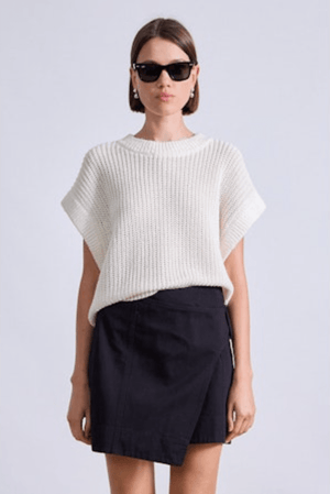 Olivia Linen Vest - Cream - The Collective Park City