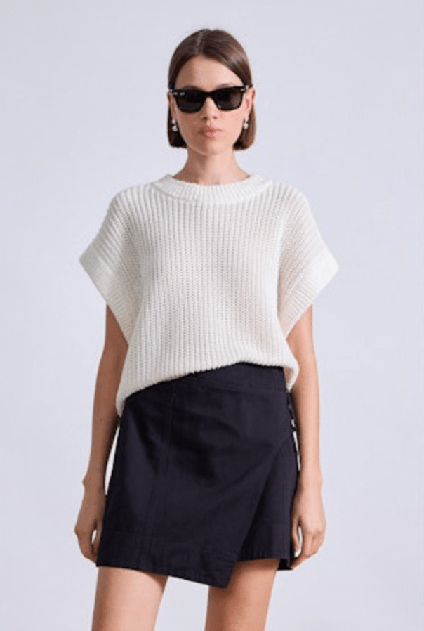 Olivia Linen Vest - Cream - The Collective Park City