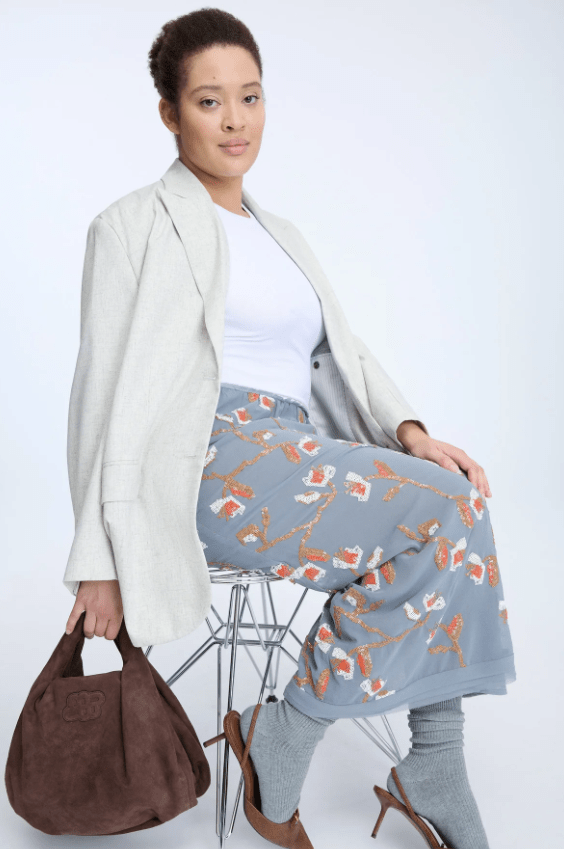 Omi Sequin Embroidered Midi Skirt - The Collective Park City