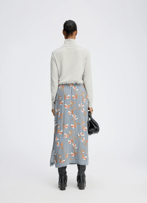 Omi Sequin Embroidered Midi Skirt - The Collective Park City
