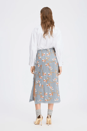 Omi Sequin Embroidered Midi Skirt - The Collective Park City