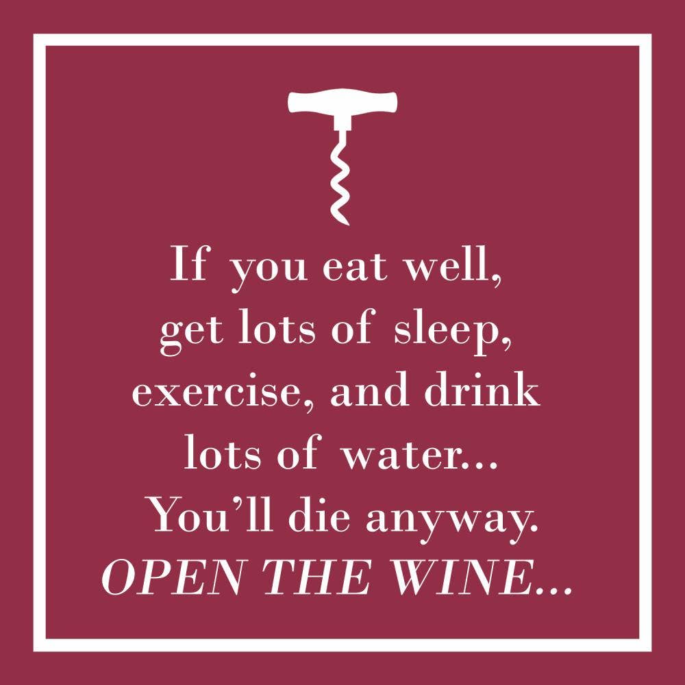 Open the Wine Cocktail Napkin - The Collective Park City