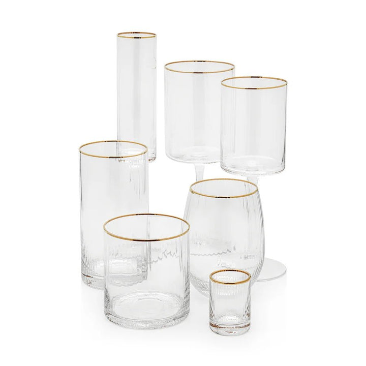 Optic Champagne Flute with Gold Rim - The Collective Park City