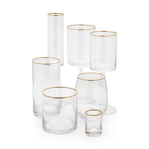 Optic Champagne Flute with Gold Rim - The Collective Park City