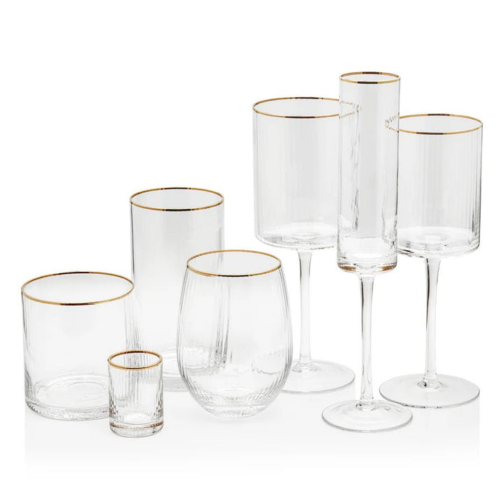 Optic Champagne Flute with Gold Rim - The Collective Park City