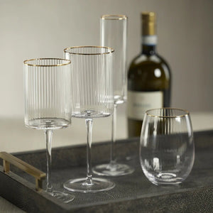 Optic Champagne Flute with Gold Rim - The Collective Park City