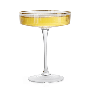 Optic Gold Lined Coupe Cocktail Glass - The Collective Park City