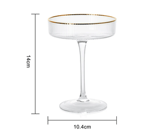 Optic Gold Lined Coupe Cocktail Glass - The Collective Park City