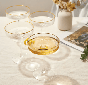 Optic Gold Lined Coupe Cocktail Glass - The Collective Park City