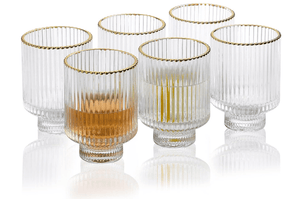 Optic Gold Rim Rocks Glass - The Collective Park City