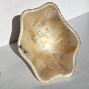 Organic Shape Resin Bowl - Cream Mix - The Collective Park City
