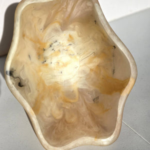 Organic Shape Resin Bowl - Cream Mix - The Collective Park City