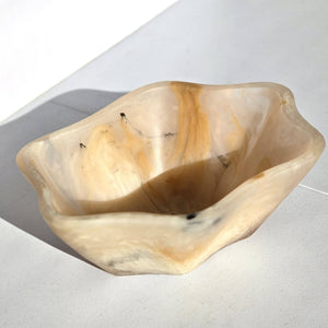 Organic Shape Resin Bowl - Cream Mix - The Collective Park City