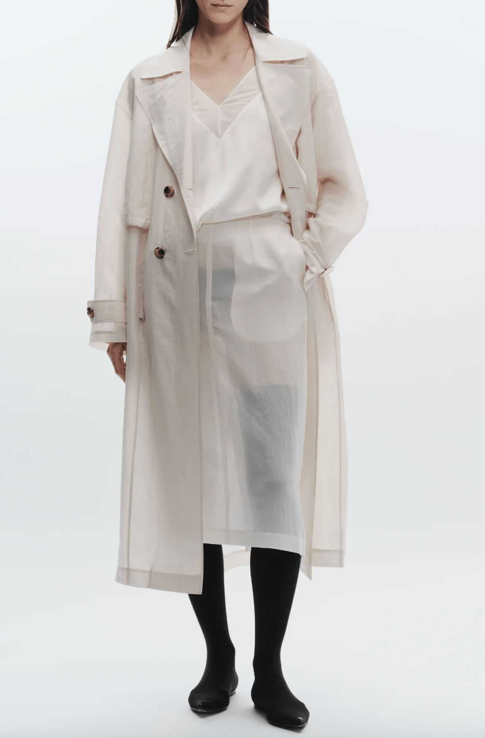Osman Sheer Oversized Trench Coat - The Collective Park City