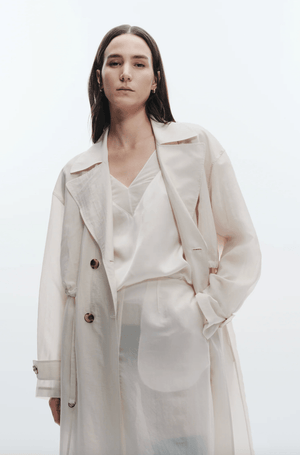 Osman Sheer Oversized Trench Coat - The Collective Park City