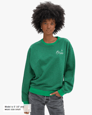 Oversized Striped Sweatshirt - The Collective Park City