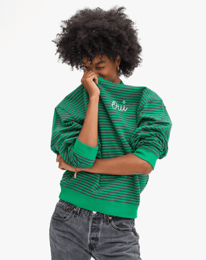 Oversized Striped Sweatshirt - The Collective Park City