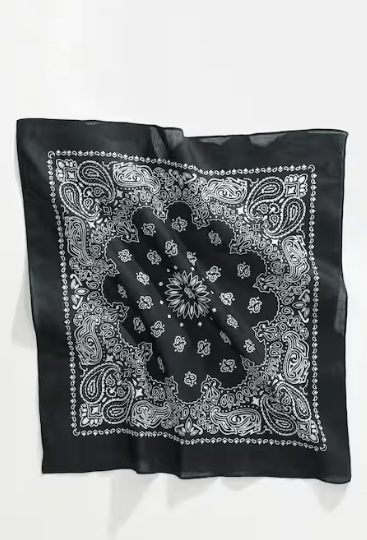 Paisley Black Print Square Scarf - The Collective Park City