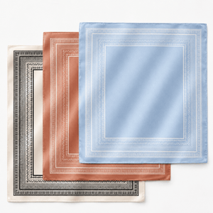 Paisley Border Print Satin Silk Square Scarf - The Collective Park City
