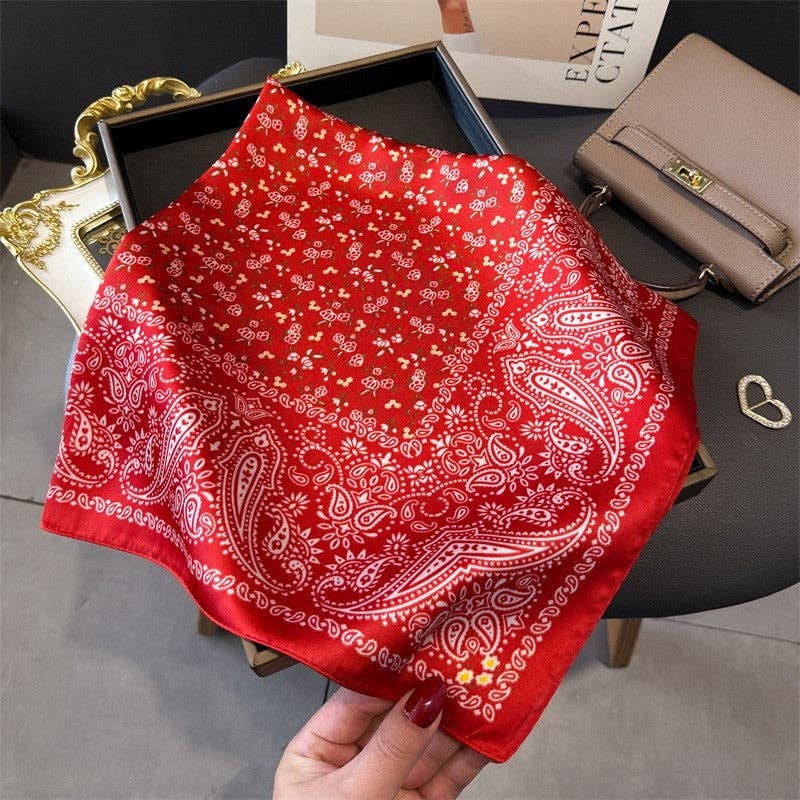 Paisley Print Neckerchief Scarf - The Collective Park City