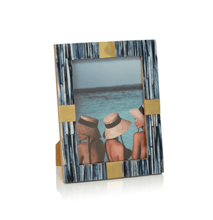Palermo Blue Bone Inlay Picture Frame - 5x7 - The Collective Park City