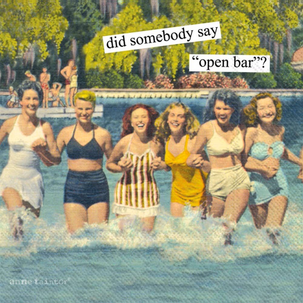 Paper Cocktail Napkins Open Bar - The Collective Park City