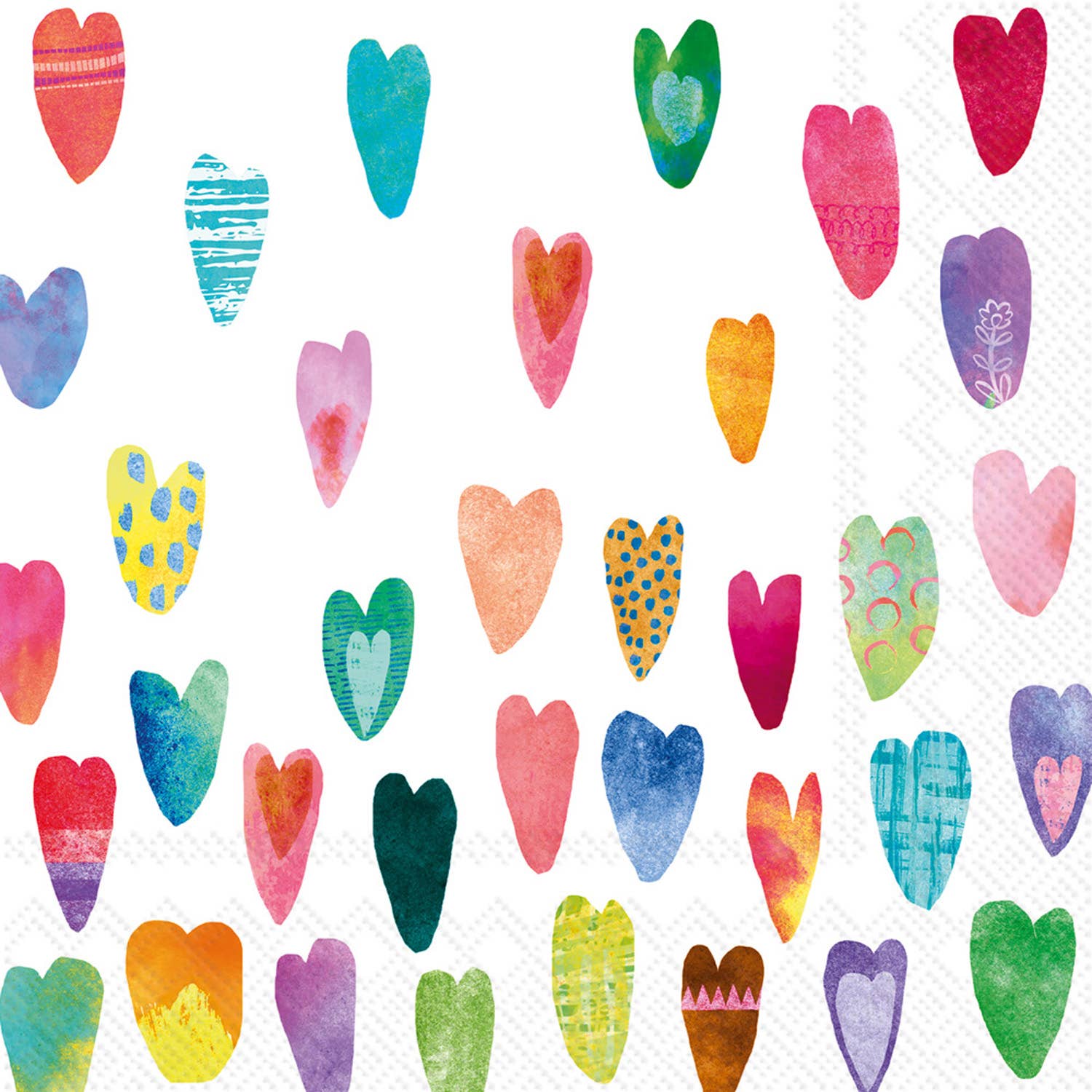 Paper Cocktail NapkinsRainbow Hearts - The Collective Park City