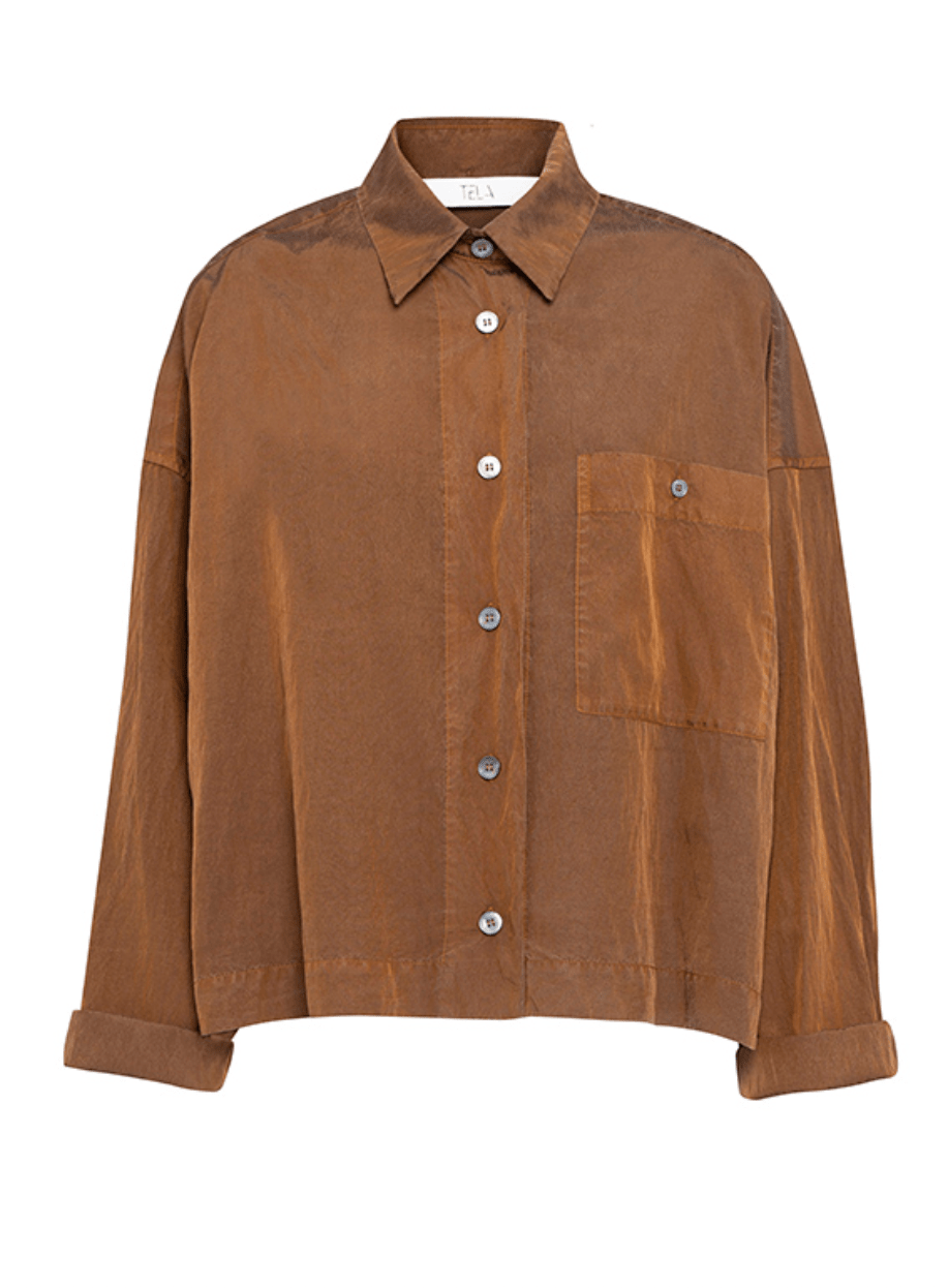 Paprika Button Down Top - The Collective Park City