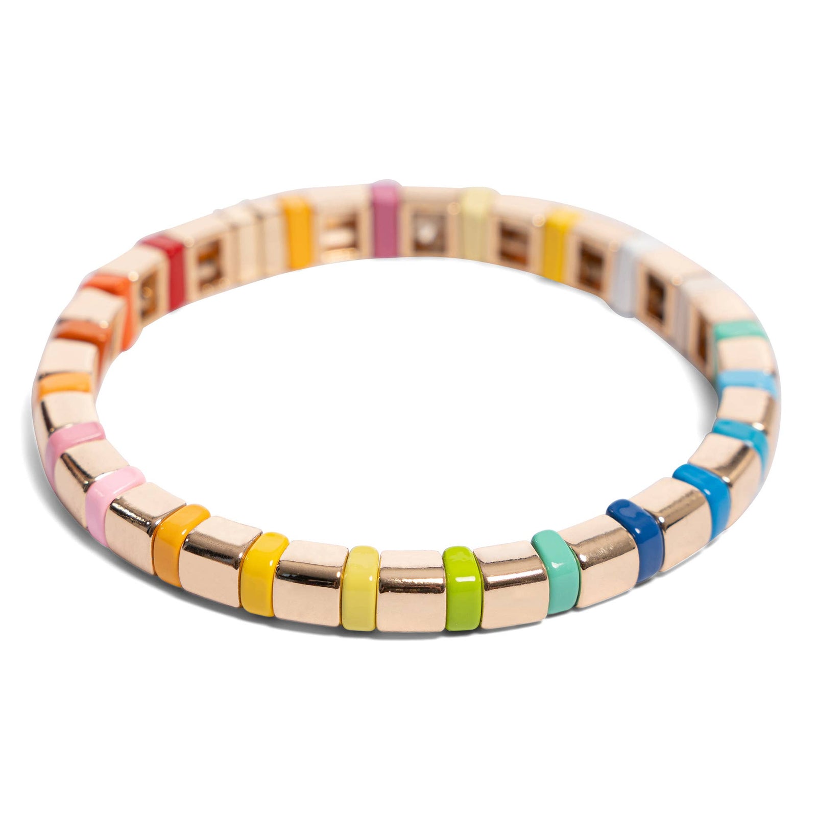 Pastel Rainbow Tile Bracelet - The Collective Park City