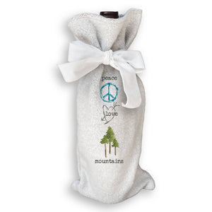 Peace Love Mountains: White Guest Towel / No, Keep Words / - The Collective Park City