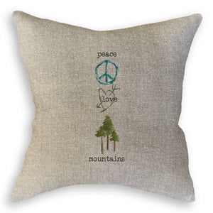 Peace Love Mountains: White Guest Towel / No, Keep Words / - The Collective Park City