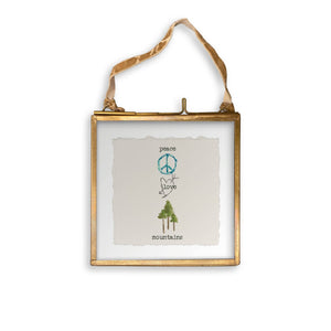 Peace Love Mountains: White Guest Towel / No, Keep Words / - The Collective Park City