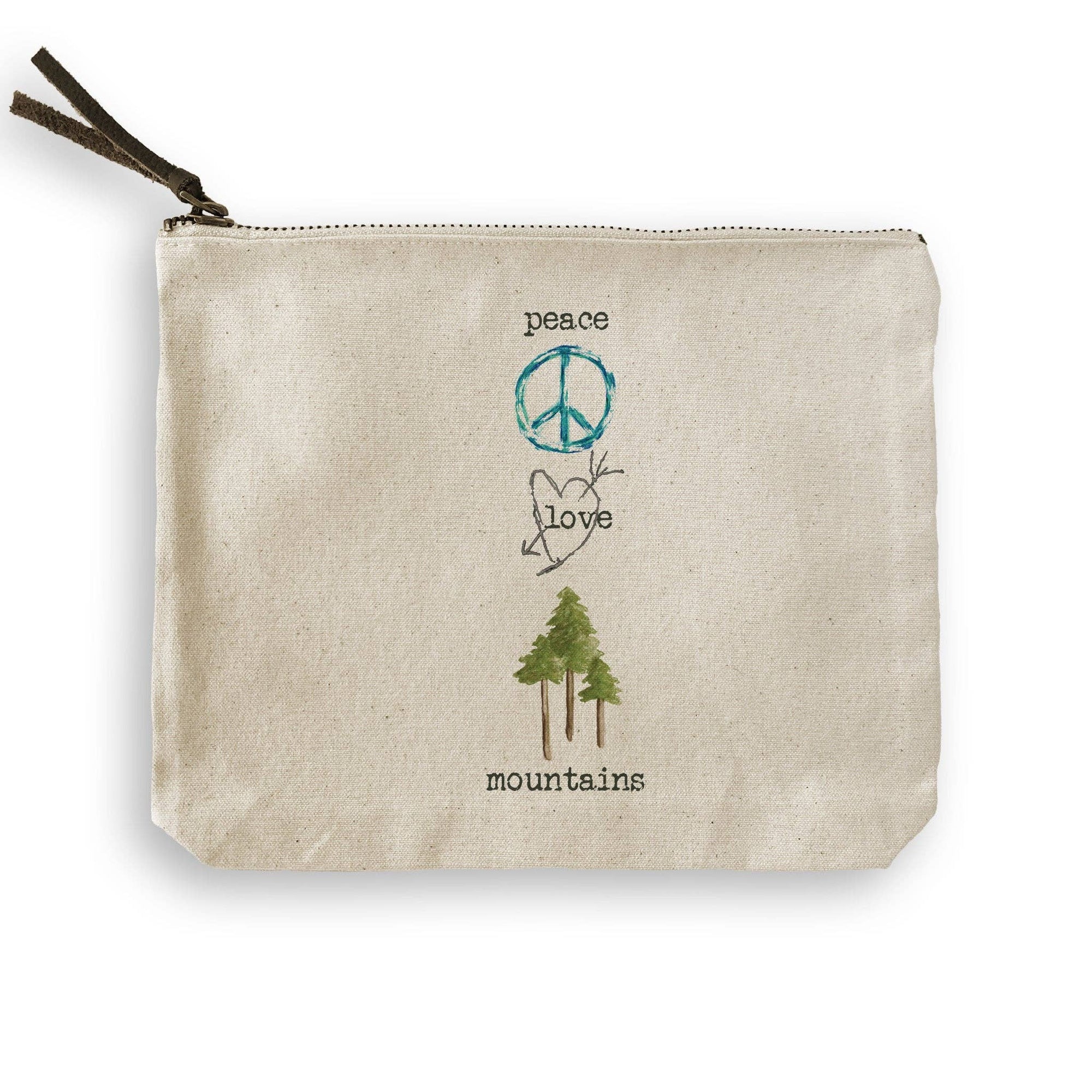 Peace Love Mountains: White Guest Towel / No, Keep Words / - The Collective Park City