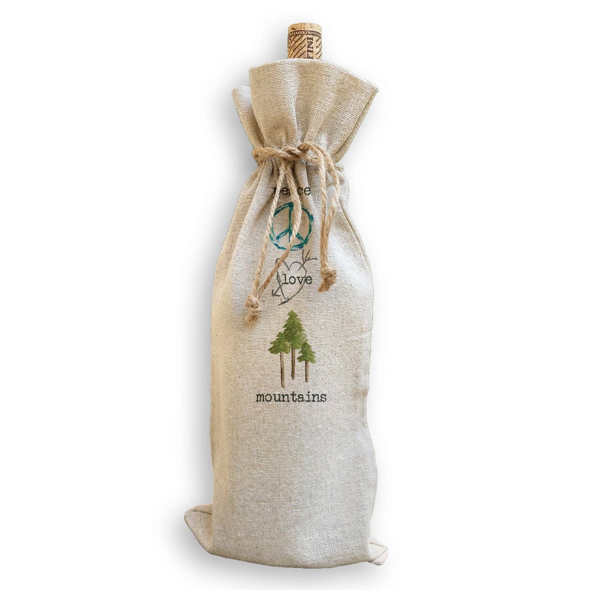 Peace Love Mountains: White Guest Towel / No, Keep Words / - The Collective Park City