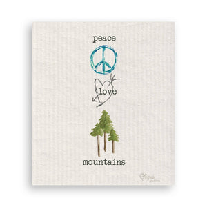 Peace Love Mountains: White Guest Towel / No, Keep Words / - The Collective Park City