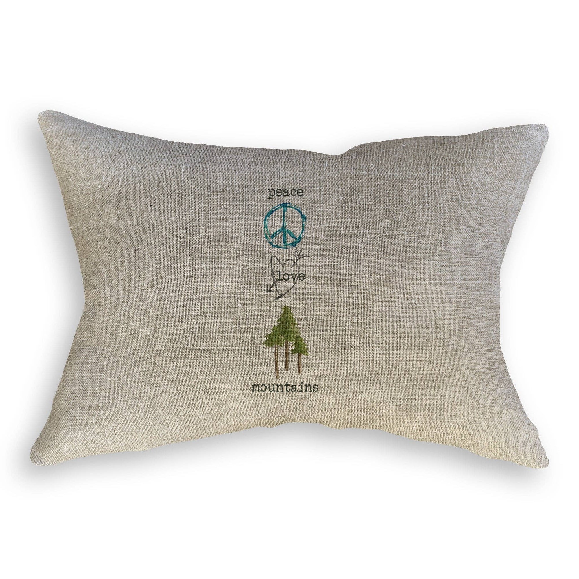 Peace Love Mountains: White Guest Towel / No, Keep Words / - The Collective Park City