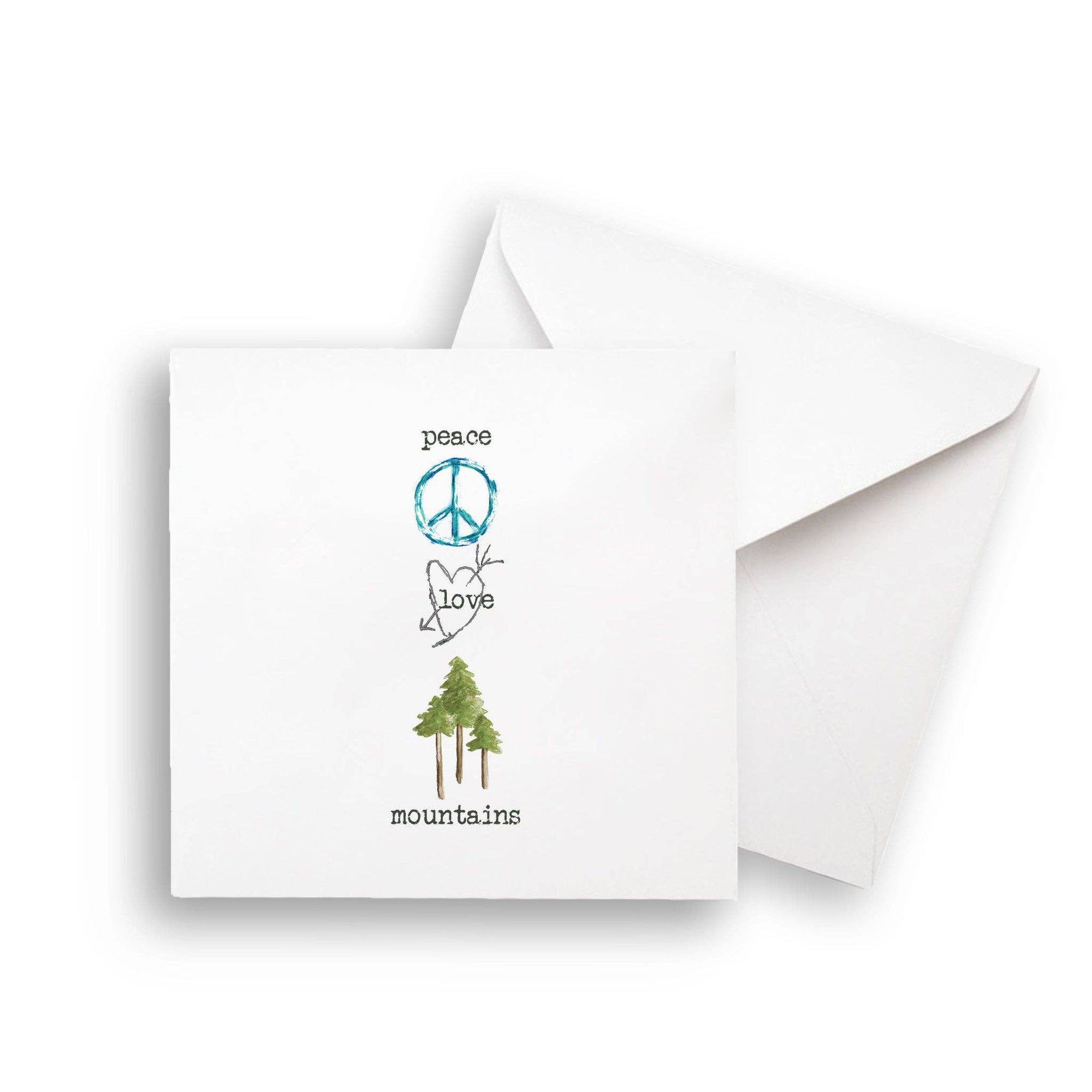 Peace Love Mountains: White Guest Towel / No, Keep Words / - The Collective Park City