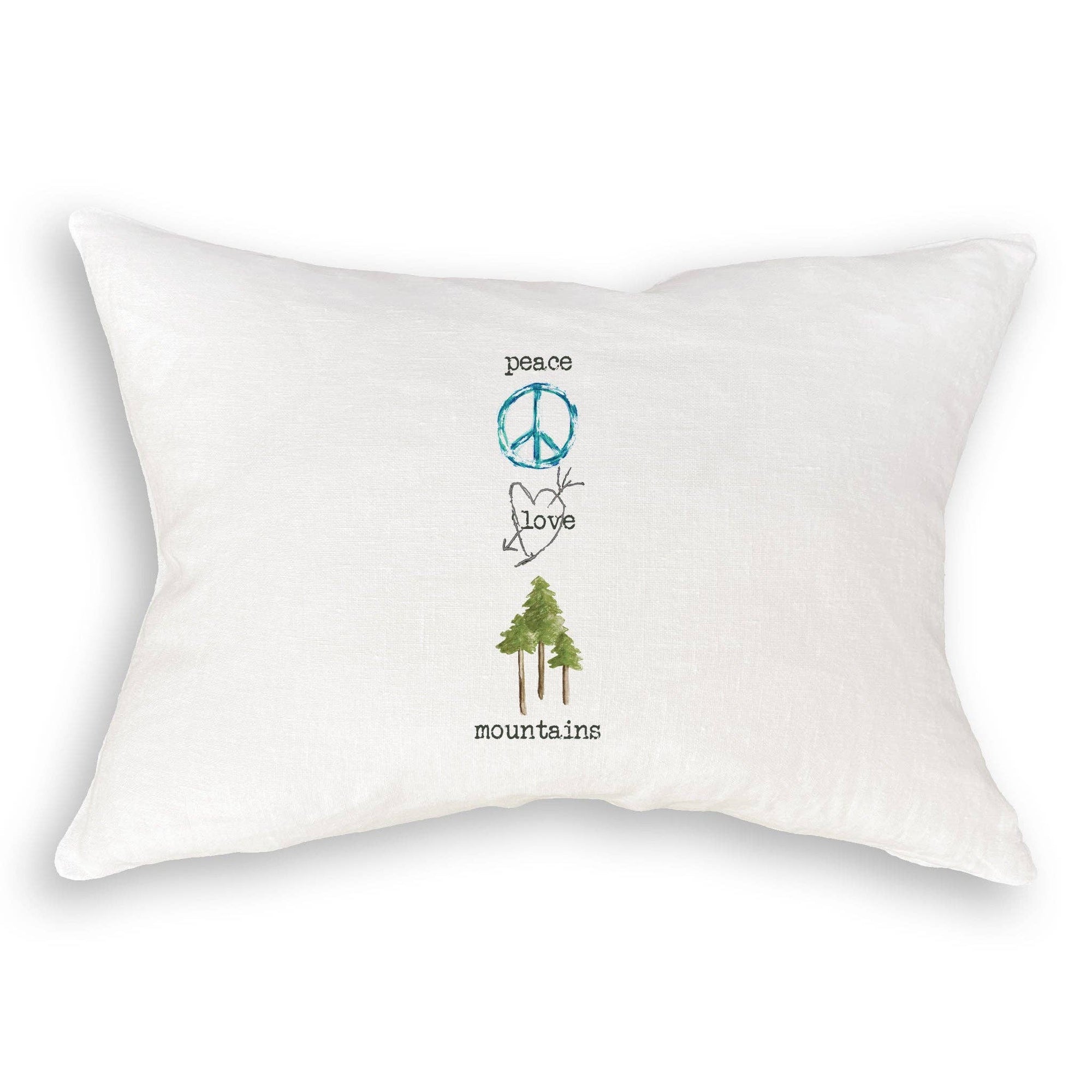 Peace Love Mountains: White Guest Towel / No, Keep Words / - The Collective Park City